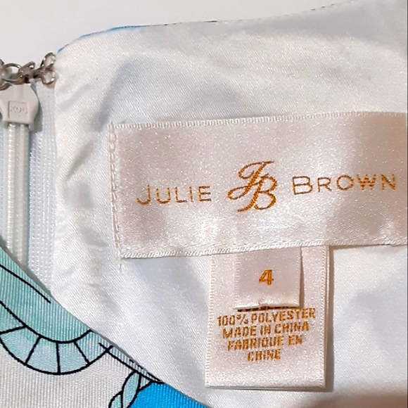 JULIE BROWN Crown Print Shift Dress NWOT - Picture 6 of 9